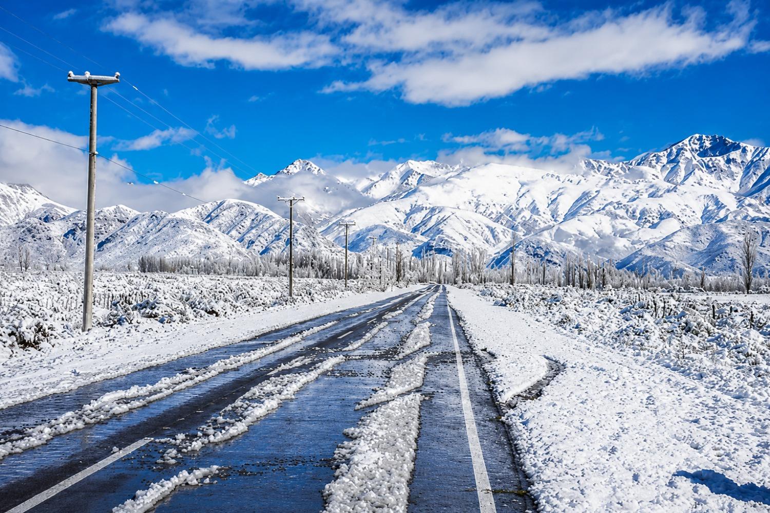 ruta con nieve en mendoza 
